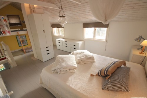 Schlafzimmer – Ferienhaus Elvesund