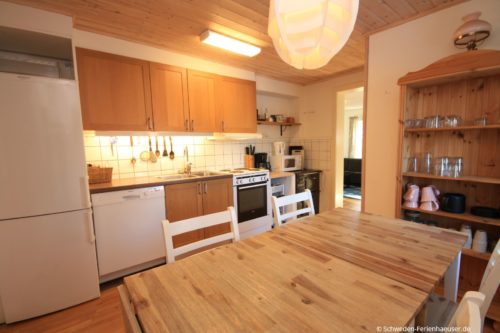 Küche mit Essplatz – Ferienhaus Backö