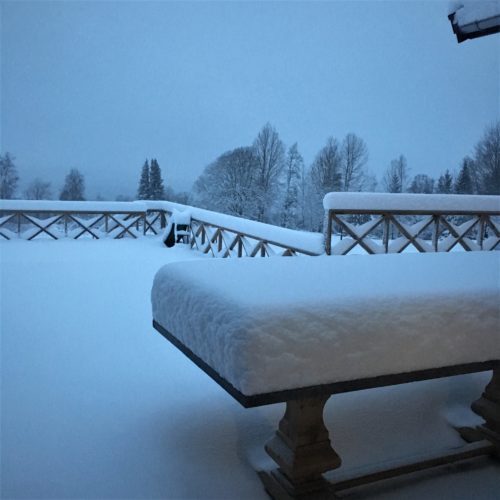 Terrasse im Winter